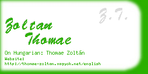 zoltan thomae business card